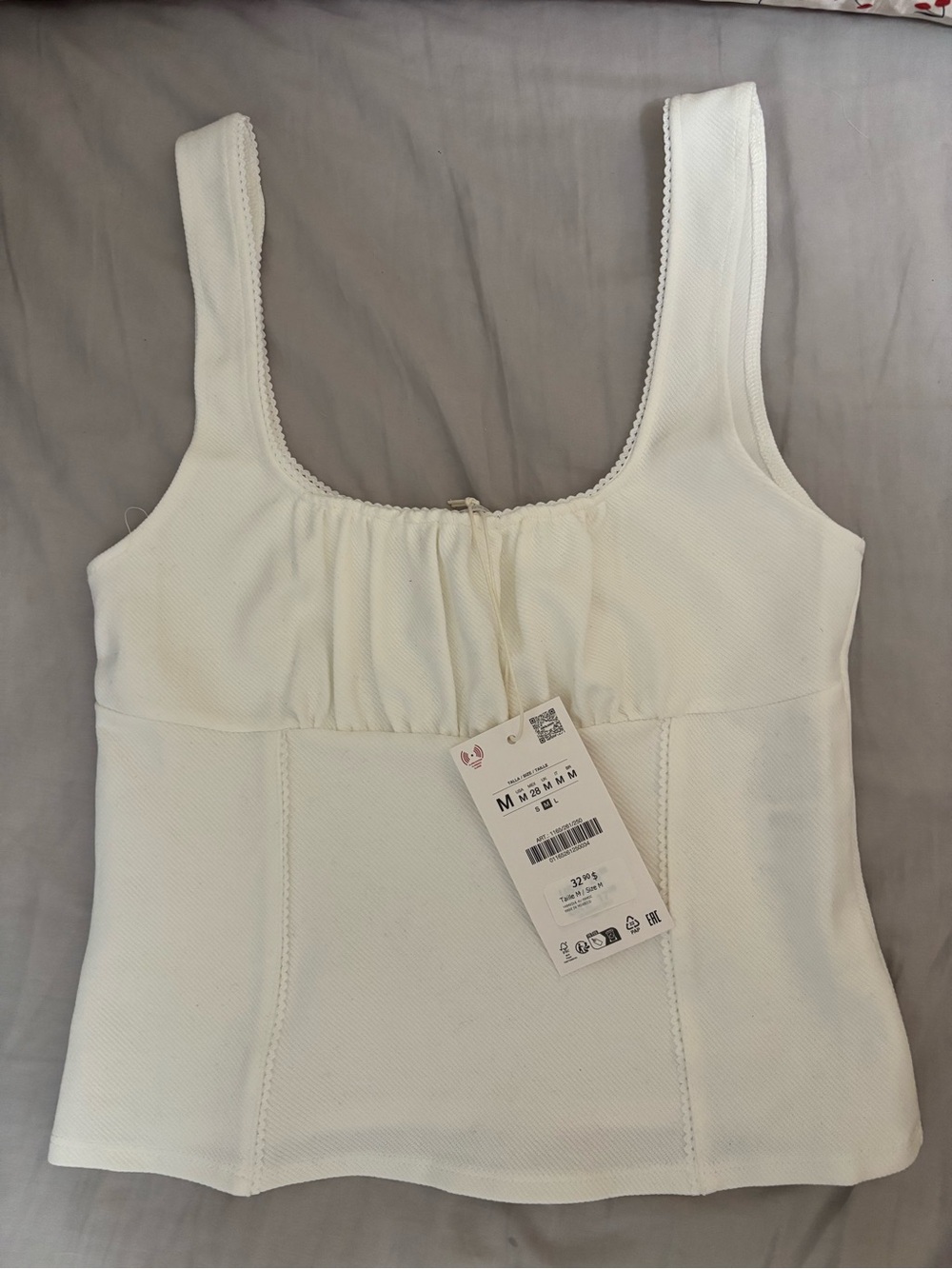 Zara Cream Tank Top